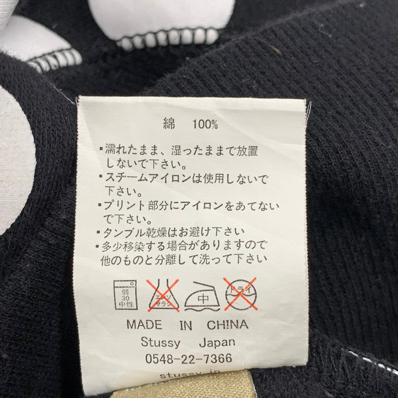 【中古品】【メンズ】 STUSSY AUTHENTIC ステューシー オーセンティック ZIP UP HOODED SWEATSHIRT ジップアップ フーデッド スウェットシャツ 水玉 パーカー 長袖 トップス 142-250920-as-15-izu サイズ：S カラー：ブラック×ホワイト 万代Net店