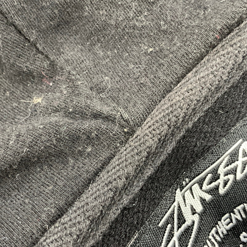 【中古品】【メンズ】 STUSSY AUTHENTIC ステューシー オーセンティック ZIP UP HOODED SWEATSHIRT ジップアップ フーデッド スウェットシャツ 水玉 パーカー 長袖 トップス 142-250920-as-15-izu サイズ：S カラー：ブラック×ホワイト 万代Net店