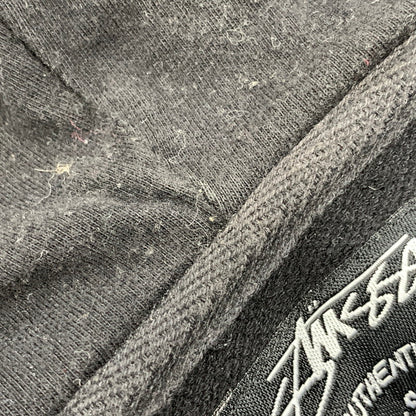 【中古品】【メンズ】 STUSSY AUTHENTIC ステューシー オーセンティック ZIP UP HOODED SWEATSHIRT ジップアップ フーデッド スウェットシャツ 水玉 パーカー 長袖 トップス 142-250920-as-15-izu サイズ：S カラー：ブラック×ホワイト 万代Net店