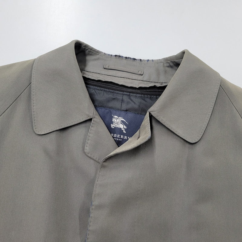 【現状渡し品】【メンズ】 BURBERRY LONDON バーバリー ロンドン BBB55-566-79 日本製 SOUTIEN COLLAR COAT ステンカラー コート アウター 141-250917-cs-16-izu サイズ：96-180-7 カラー：チャコール 万代Net店