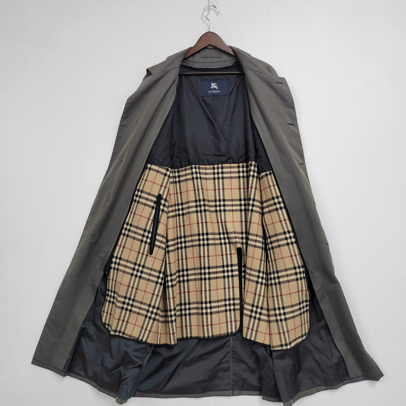 【現状渡し品】【メンズ】 BURBERRY LONDON バーバリー ロンドン BBB55-566-79 日本製 SOUTIEN COLLAR COAT ステンカラー コート アウター 141-250917-cs-16-izu サイズ：96-180-7 カラー：チャコール 万代Net店