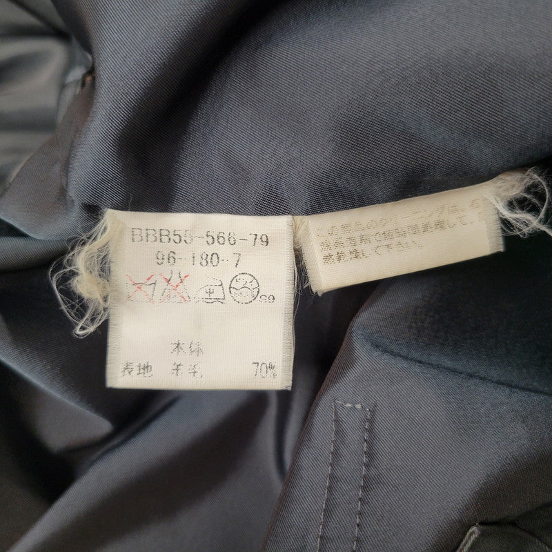【現状渡し品】【メンズ】 BURBERRY LONDON バーバリー ロンドン BBB55-566-79 日本製 SOUTIEN COLLAR COAT ステンカラー コート アウター 141-250917-cs-16-izu サイズ：96-180-7 カラー：チャコール 万代Net店
