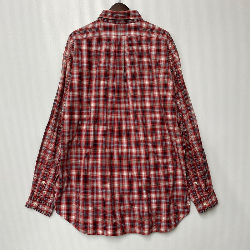 【現状渡し品】【メンズ】 BLAKE CHECK LS BD SHIRT チェック ロングスリーブ ボタンダウン シャツ 長袖 トップス 146-251031-as-27-izu サイズ：XL カラー：レッド系 万代Net店