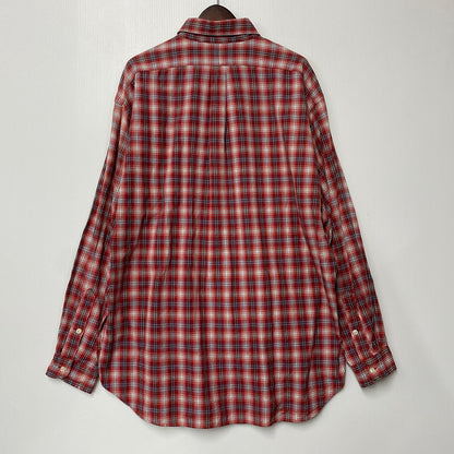 【現状渡し品】【メンズ】 BLAKE CHECK LS BD SHIRT チェック ロングスリーブ ボタンダウン シャツ 長袖 トップス 146-251031-as-27-izu サイズ：XL カラー：レッド系 万代Net店