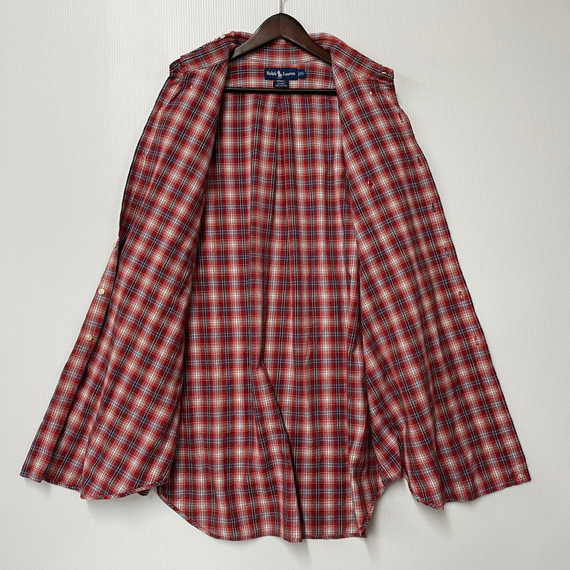 【現状渡し品】【メンズ】 BLAKE CHECK LS BD SHIRT チェック ロングスリーブ ボタンダウン シャツ 長袖 トップス 146-251031-as-27-izu サイズ：XL カラー：レッド系 万代Net店