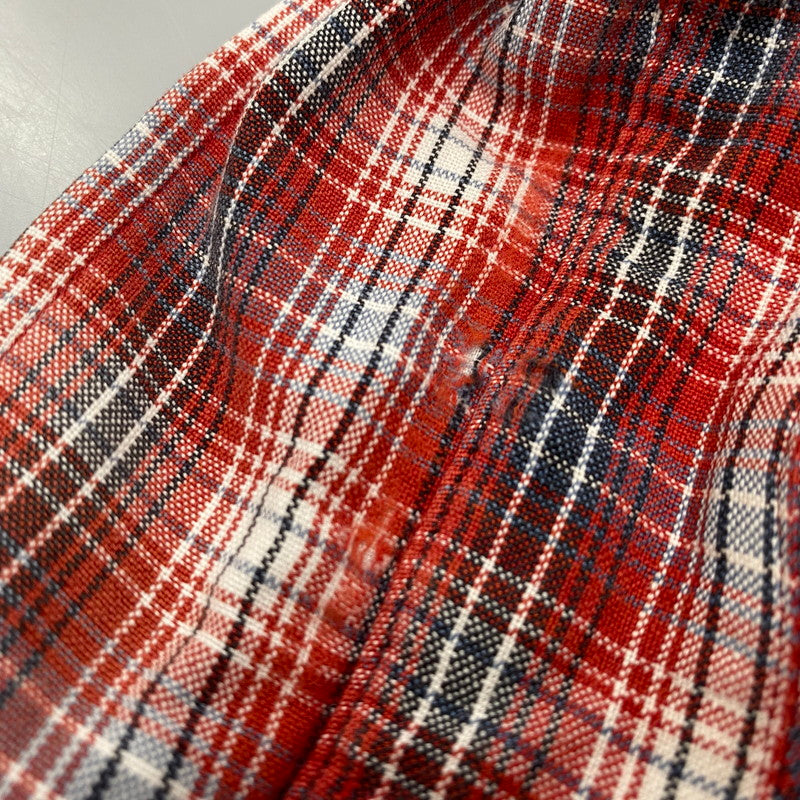【現状渡し品】【メンズ】 BLAKE CHECK LS BD SHIRT チェック ロングスリーブ ボタンダウン シャツ 長袖 トップス 146-251031-as-27-izu サイズ：XL カラー：レッド系 万代Net店