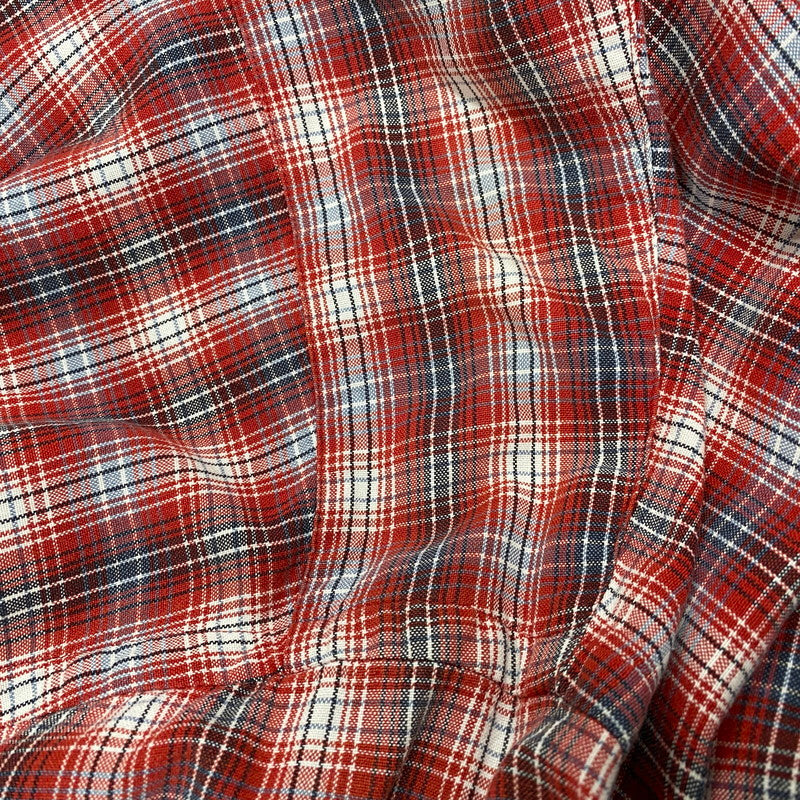 【現状渡し品】【メンズ】 BLAKE CHECK LS BD SHIRT チェック ロングスリーブ ボタンダウン シャツ 長袖 トップス 146-251031-as-27-izu サイズ：XL カラー：レッド系 万代Net店