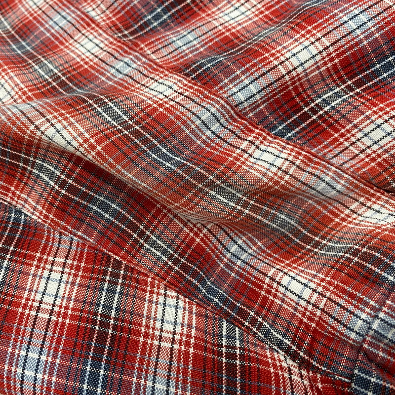 【現状渡し品】【メンズ】 BLAKE CHECK LS BD SHIRT チェック ロングスリーブ ボタンダウン シャツ 長袖 トップス 146-251031-as-27-izu サイズ：XL カラー：レッド系 万代Net店