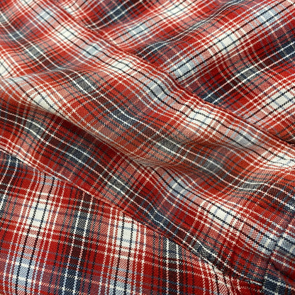 【現状渡し品】【メンズ】 BLAKE CHECK LS BD SHIRT チェック ロングスリーブ ボタンダウン シャツ 長袖 トップス 146-251031-as-27-izu サイズ：XL カラー：レッド系 万代Net店