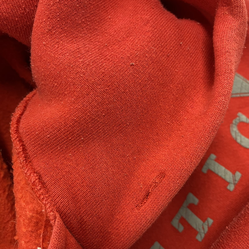 【中古品】【メンズ】 RUSSELL ATHLETIC ラッセルアスレティック BIG LOGO HOODED SWEATSHIRT ビッグロゴ フーデッド スウェットシャツ USA製 パーカー 長袖 トップス 146-251031-as-19-izu サイズ：S カラー：レッド 万代Net店