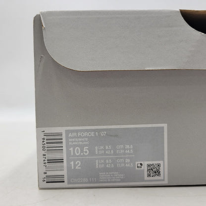 【中古美品】【メンズ】 NIKE ナイキ AIR FORCE 1 '07 CW2288-111 エア フォース 1 '07 スニーカー シューズ 靴 160-250918-as-24-izu サイズ：28.5cm カラー：WHITE/WHITE 万代Net店