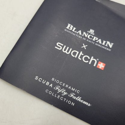 【中古品】【メンズ/レディース】 Swatch スウォッチ × BLANCPAIN ブランパン SCUBA FIFTY FATHOMS ATLANTIC OCEAN S035A100 スキューバ フィフティ ファゾムス 自動巻き 腕時計 197-250921-as-23-izu カラー：ブルー系 万代Net店