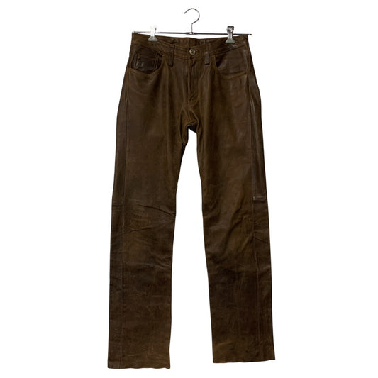 【現状渡し品】【メンズ】 503S2 COW LEATHER PANTS カウ レザー パンツ ボトムス ズボン 157-260109-cs-17-izu サイズ：M カラー：ブラウン 万代Net店