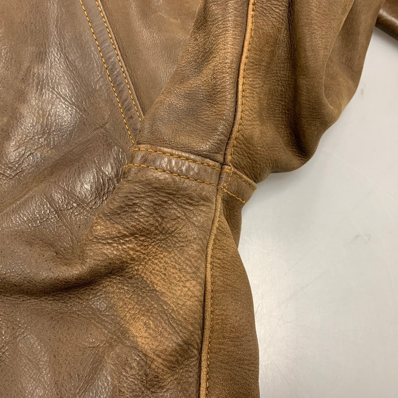 【現状渡し品】【メンズ】 503S2 COW LEATHER PANTS カウ レザー パンツ ボトムス ズボン 157-260109-cs-17-izu サイズ：M カラー：ブラウン 万代Net店
