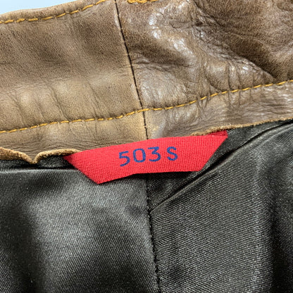 【現状渡し品】【メンズ】 503S2 COW LEATHER PANTS カウ レザー パンツ ボトムス ズボン 157-260109-cs-17-izu サイズ：M カラー：ブラウン 万代Net店
