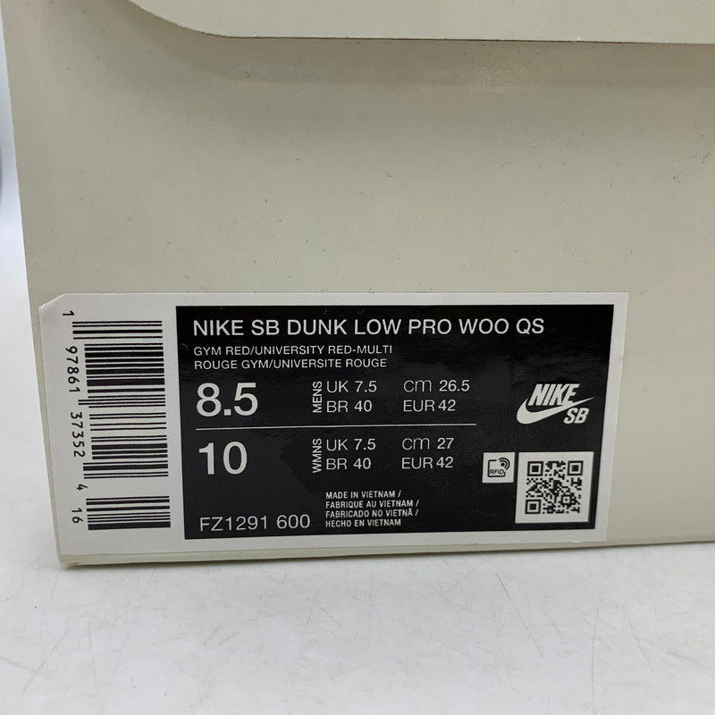 【中古美品】【メンズ】 NIKE SB ナイキエスビー × THE WIZARD OF OZ オズの魔法使い DUNK LOW PRO WOO QS FZ1291-600 ダンク ロー プロ WOO QS スニーカー シューズ 靴 160-250920-as-19-izu サイズ：26.5cm カラー：GYM RED/UNIVERSITY RED-MULTI 万代Net店