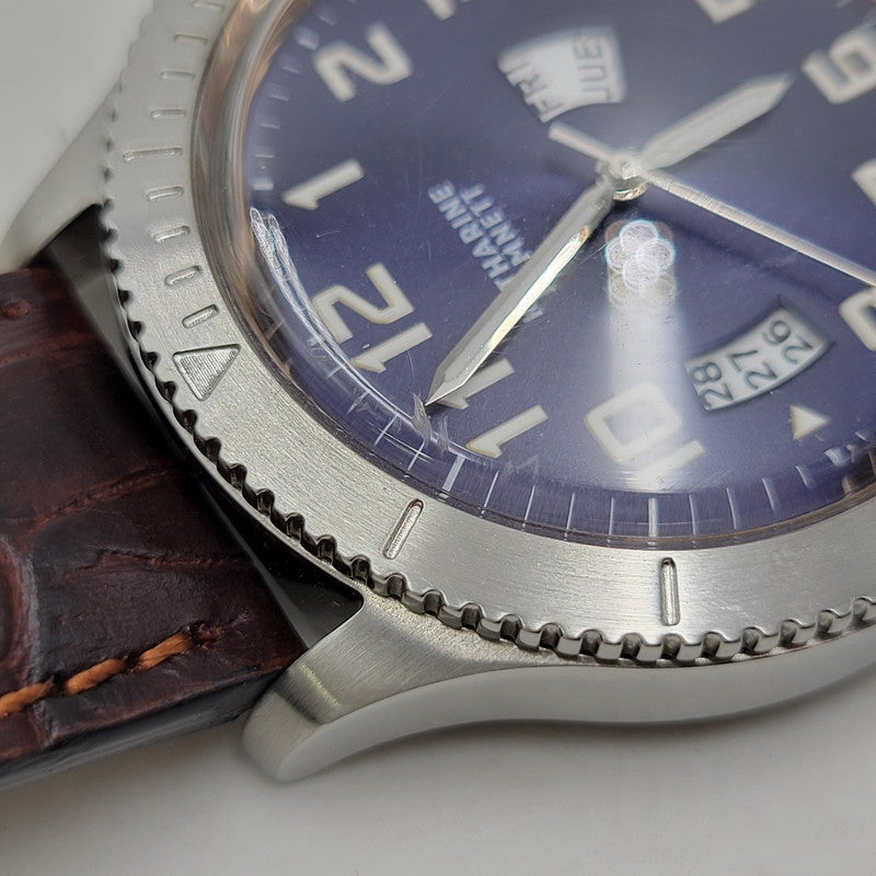 【中古品】【メンズ/レディース】 KATHARINE HAMNETT キャサリン・ハムネット RETRO MILITARY QUARTZ KH-20E4 レトロ ミリタリー クォーツ 腕時計 197-251129-as-25-izu カラー：シルバー×ネイビー×ブラウン 万代Net店