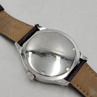 【中古品】【メンズ/レディース】 KATHARINE HAMNETT キャサリン・ハムネット RETRO MILITARY QUARTZ KH-20E4 レトロ ミリタリー クォーツ 腕時計 197-251129-as-25-izu カラー：シルバー×ネイビー×ブラウン 万代Net店
