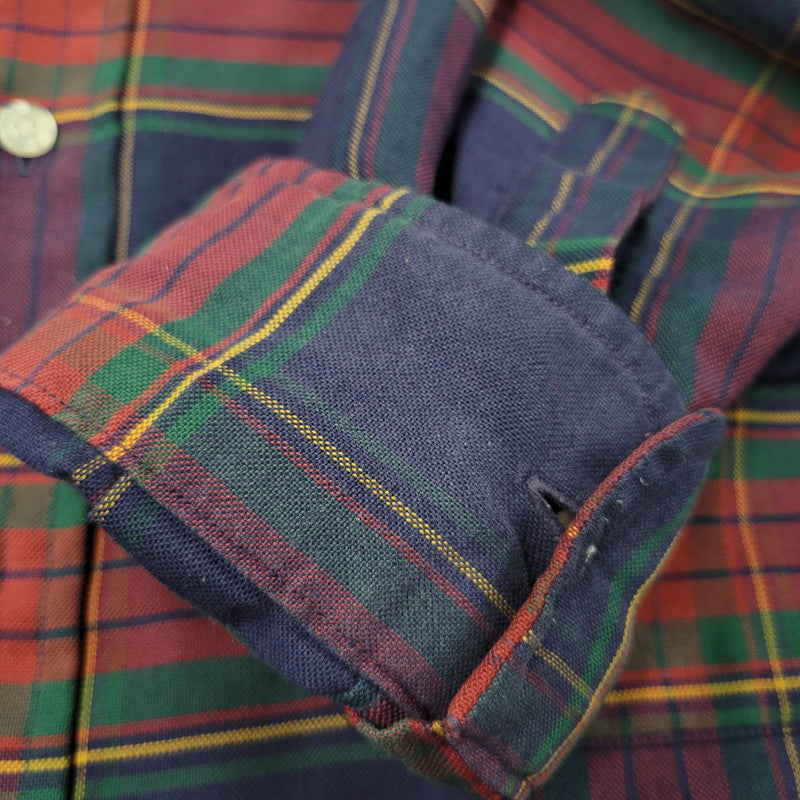 【中古品】【メンズ】 L.L.BEAN エルエルビーン 80S BUTTON DOWN CHECK SHIRT ボタン ダウン チェック シャツ トップス 長袖 146-260203-cs-13-izu サイズ：13-33 カラー：マルチ 万代Net店