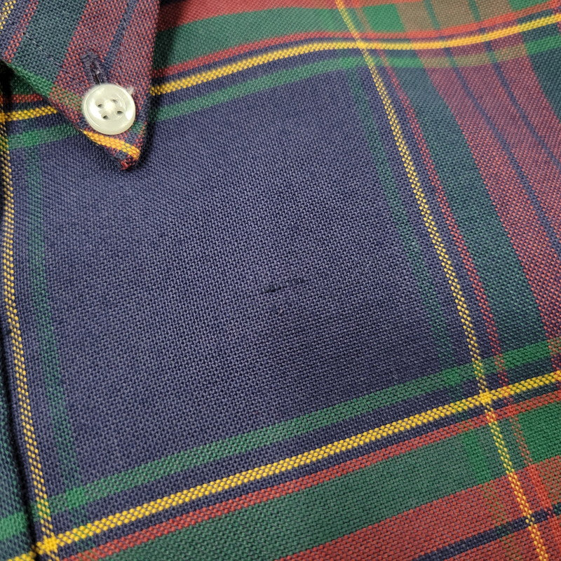 【中古品】【メンズ】 L.L.BEAN エルエルビーン 80S BUTTON DOWN CHECK SHIRT ボタン ダウン チェック シャツ トップス 長袖 146-260203-cs-13-izu サイズ：13-33 カラー：マルチ 万代Net店