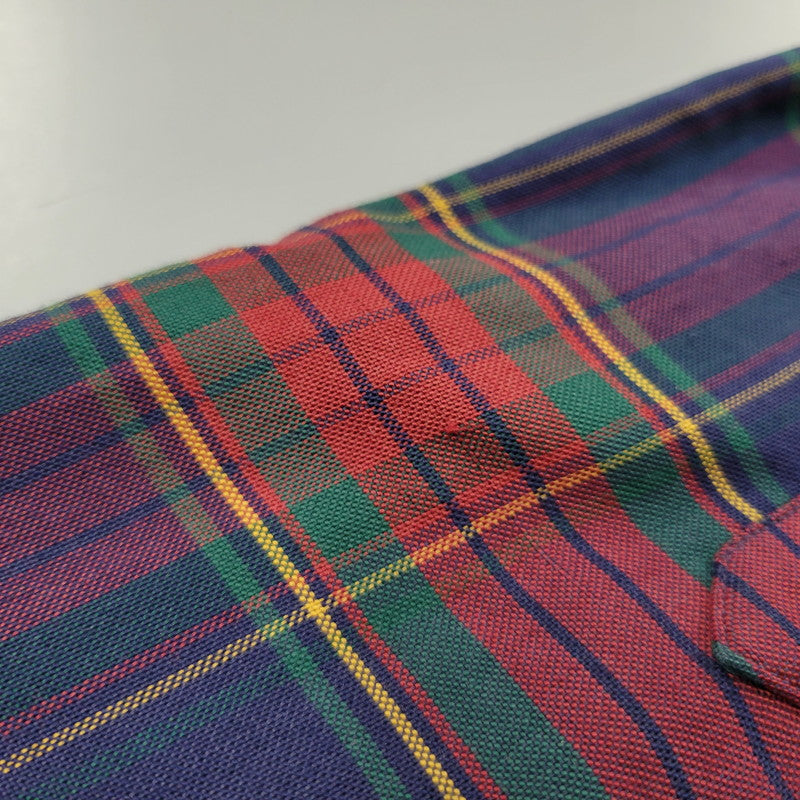 【中古品】【メンズ】 L.L.BEAN エルエルビーン 80S BUTTON DOWN CHECK SHIRT ボタン ダウン チェック シャツ トップス 長袖 146-260203-cs-13-izu サイズ：13-33 カラー：マルチ 万代Net店