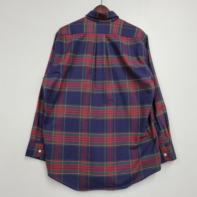 【中古品】【メンズ】 L.L.BEAN エルエルビーン 80S BUTTON DOWN CHECK SHIRT ボタン ダウン チェック シャツ トップス 長袖 146-260203-cs-13-izu サイズ：13-33 カラー：マルチ 万代Net店
