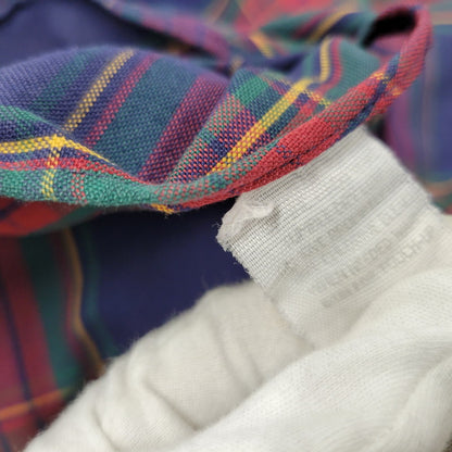 【中古品】【メンズ】 L.L.BEAN エルエルビーン 80S BUTTON DOWN CHECK SHIRT ボタン ダウン チェック シャツ トップス 長袖 146-260203-cs-13-izu サイズ：13-33 カラー：マルチ 万代Net店