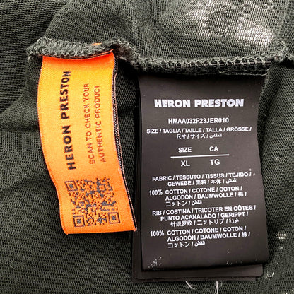 【中古品】【メンズ】 HERON PRESTON ヘロン プレストン HMAA032F23JER010 国内正規 H.P.C.SECURITY T-SHIRT セキュリティ Tシャツ トップス 半袖 142-250919-cs-14-izu サイズ：XL カラー：ブラック 万代Net店