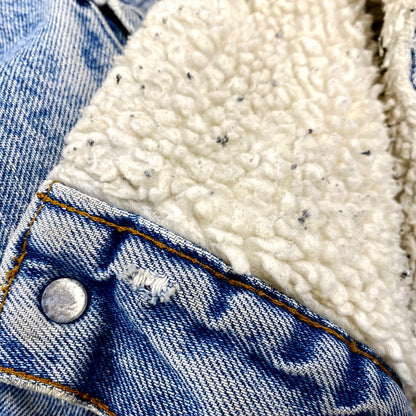 【現状渡し品】【メンズ】 Levi's リーバイス 70608-0216 USA製 80年製 80S NATIVE CUSTOM BOA DENIM JACKET ネイティブ カスタム ボア デニム ジャケット アウター 146-250919-cs-16-izu サイズ：40 カラー：ライトインディゴ 万代Net店