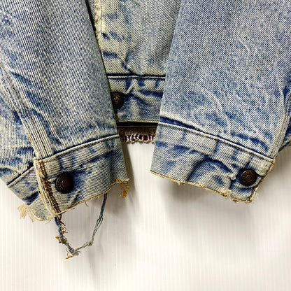 【現状渡し品】【メンズ】 Levi's リーバイス 70608-0216 USA製 80年製 80S NATIVE CUSTOM BOA DENIM JACKET ネイティブ カスタム ボア デニム ジャケット アウター 146-250919-cs-16-izu サイズ：40 カラー：ライトインディゴ 万代Net店