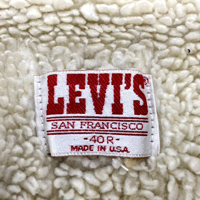 【現状渡し品】【メンズ】 Levi's リーバイス 70608-0216 USA製 80年製 80S NATIVE CUSTOM BOA DENIM JACKET ネイティブ カスタム ボア デニム ジャケット アウター 146-250919-cs-16-izu サイズ：40 カラー：ライトインディゴ 万代Net店