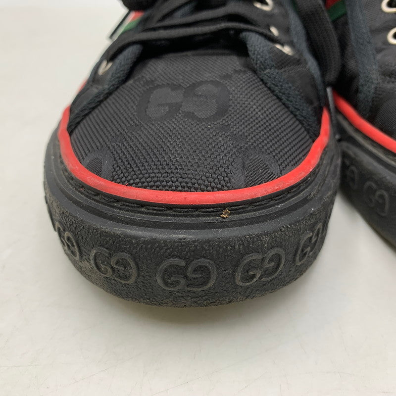 【中古品】【メンズ】 GUCCI グッチ GG TENNIS 1977 SNEAKERS テニス スニーカー シューズ 靴 183-250919-cs-10-izu サイズ：9 カラー：ブラック 万代Net店