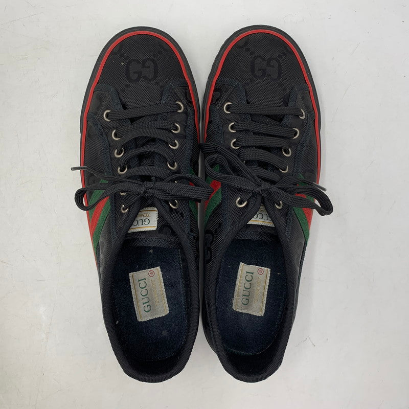 【中古品】【メンズ】 GUCCI グッチ GG TENNIS 1977 SNEAKERS テニス スニーカー シューズ 靴 183-250919-cs-10-izu サイズ：9 カラー：ブラック 万代Net店