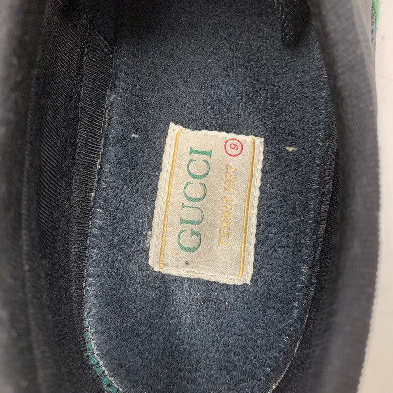 【中古品】【メンズ】 GUCCI グッチ GG TENNIS 1977 SNEAKERS テニス スニーカー シューズ 靴 183-250919-cs-10-izu サイズ：9 カラー：ブラック 万代Net店