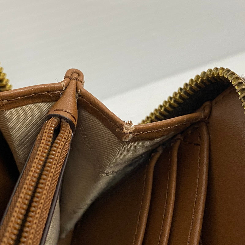 【中古品】【メンズ/レディース】 35F8GTVE9B MK SIGNATURE BROWN シグネチャー ブラウン ラウンドファスナー長財布 200-260102-cs-17-izu カラー：ブラウン 万代Net店