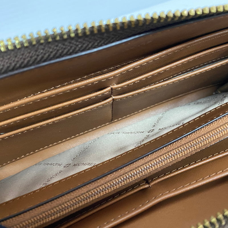 【中古品】【メンズ/レディース】 35F8GTVE9B MK SIGNATURE BROWN シグネチャー ブラウン ラウンドファスナー長財布 200-260102-cs-17-izu カラー：ブラウン 万代Net店