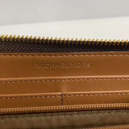 【中古品】【メンズ/レディース】 35F8GTVE9B MK SIGNATURE BROWN シグネチャー ブラウン ラウンドファスナー長財布 200-260102-cs-17-izu カラー：ブラウン 万代Net店
