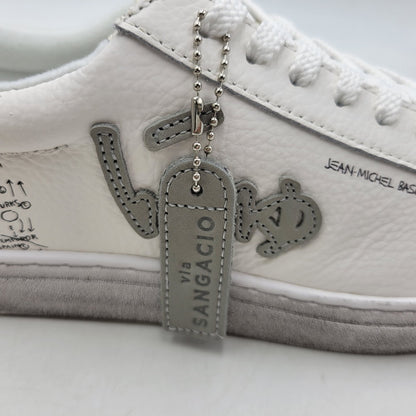 【中古美品】【メンズ】 Sangacio サンガッチョ × JEAN MICHEL BASQUIAT ジャン ミシェル バスキア SG8 WHITE スニーカー シューズ 靴 162-250921-as-28-izu サイズ：27cm カラー：ホワイト 万代Net店