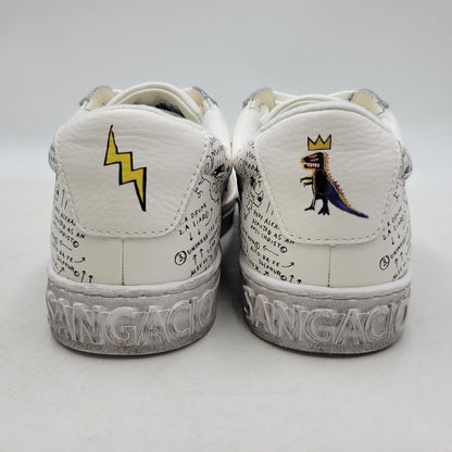 【中古美品】【メンズ】 Sangacio サンガッチョ × JEAN MICHEL BASQUIAT ジャン ミシェル バスキア SG8 WHITE スニーカー シューズ 靴 162-250921-as-28-izu サイズ：27cm カラー：ホワイト 万代Net店
