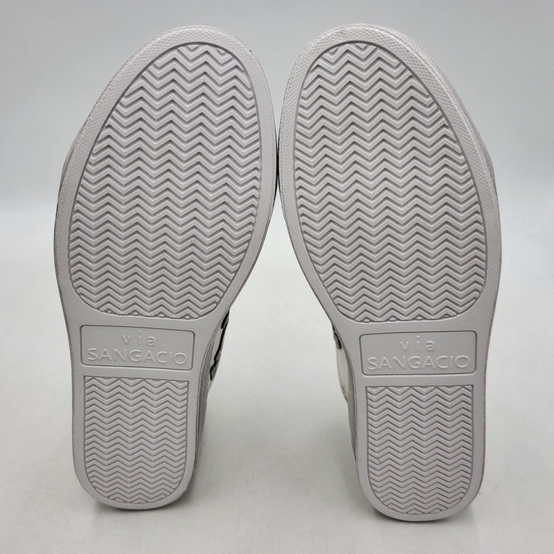 【中古美品】【メンズ】 Sangacio サンガッチョ × JEAN MICHEL BASQUIAT ジャン ミシェル バスキア SG8 WHITE スニーカー シューズ 靴 162-250921-as-28-izu サイズ：27cm カラー：ホワイト 万代Net店