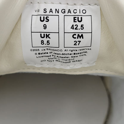 【中古美品】【メンズ】 Sangacio サンガッチョ × JEAN MICHEL BASQUIAT ジャン ミシェル バスキア SG8 WHITE スニーカー シューズ 靴 162-250921-as-28-izu サイズ：27cm カラー：ホワイト 万代Net店