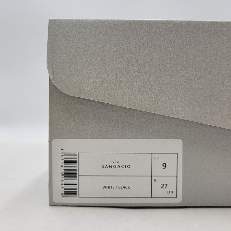 【中古美品】【メンズ】 Sangacio サンガッチョ WHITE BLACK ホワイト ブラック スニーカー シューズ 靴 162-250921-as-27-izu サイズ：27cm カラー：ホワイト×ブラック 万代Net店