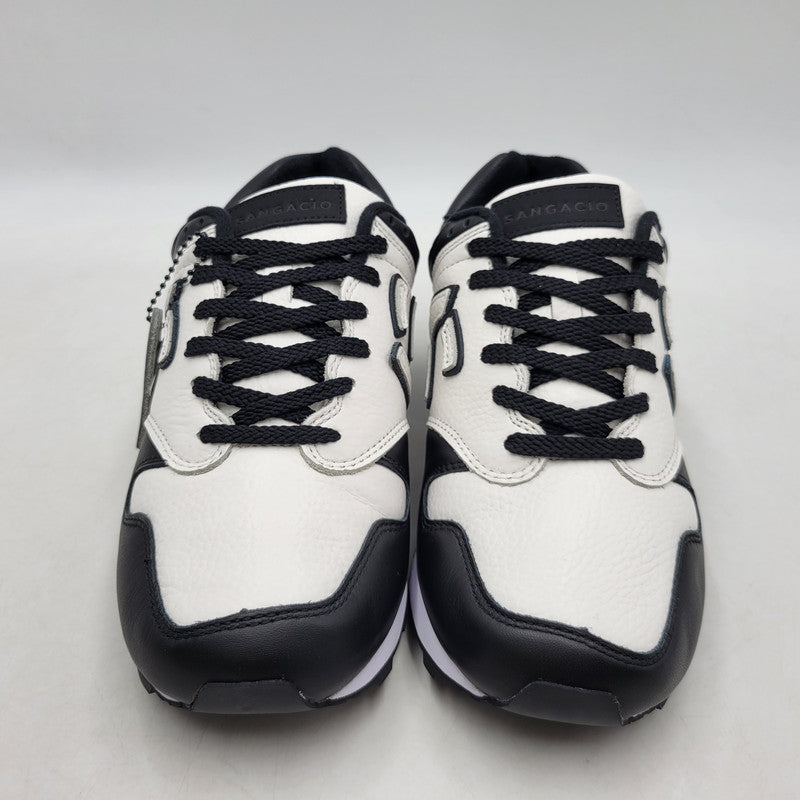 【中古美品】【メンズ】 Sangacio サンガッチョ WHITE BLACK ホワイト ブラック スニーカー シューズ 靴 162-250921-as-27-izu サイズ：27cm カラー：ホワイト×ブラック 万代Net店