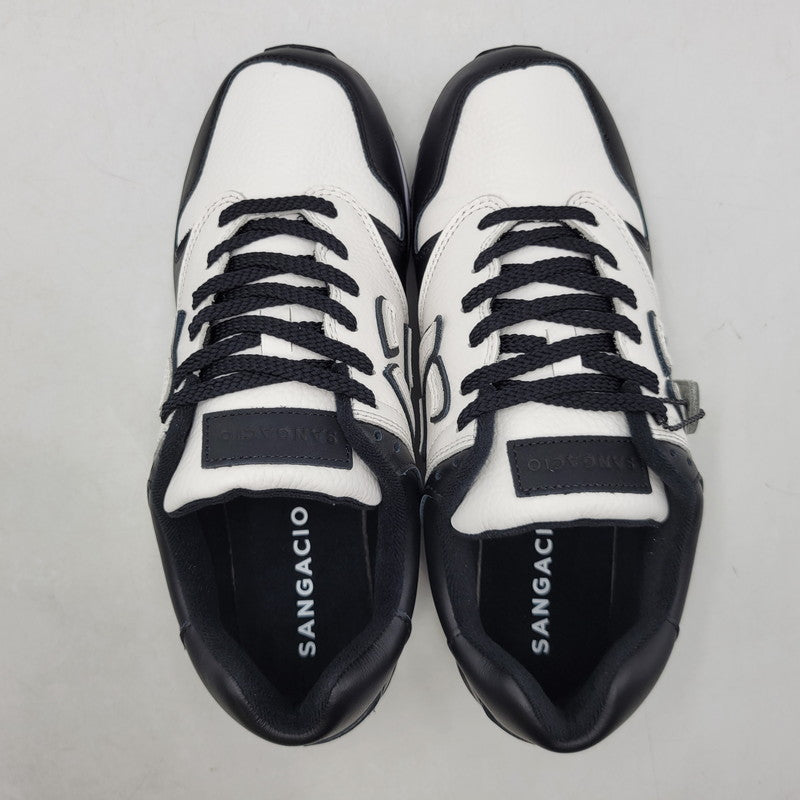 【中古美品】【メンズ】 Sangacio サンガッチョ WHITE BLACK ホワイト ブラック スニーカー シューズ 靴 162-250921-as-27-izu サイズ：27cm カラー：ホワイト×ブラック 万代Net店