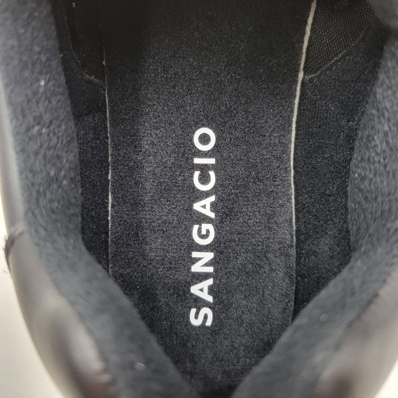 【中古美品】【メンズ】 Sangacio サンガッチョ WHITE BLACK ホワイト ブラック スニーカー シューズ 靴 162-250921-as-27-izu サイズ：27cm カラー：ホワイト×ブラック 万代Net店