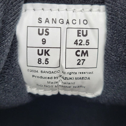 【中古美品】【メンズ】 Sangacio サンガッチョ WHITE BLACK ホワイト ブラック スニーカー シューズ 靴 162-250921-as-27-izu サイズ：27cm カラー：ホワイト×ブラック 万代Net店