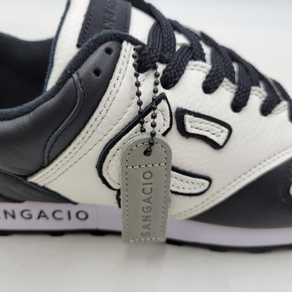 【中古美品】【メンズ】 Sangacio サンガッチョ WHITE BLACK ホワイト ブラック スニーカー シューズ 靴 162-250921-as-27-izu サイズ：27cm カラー：ホワイト×ブラック 万代Net店