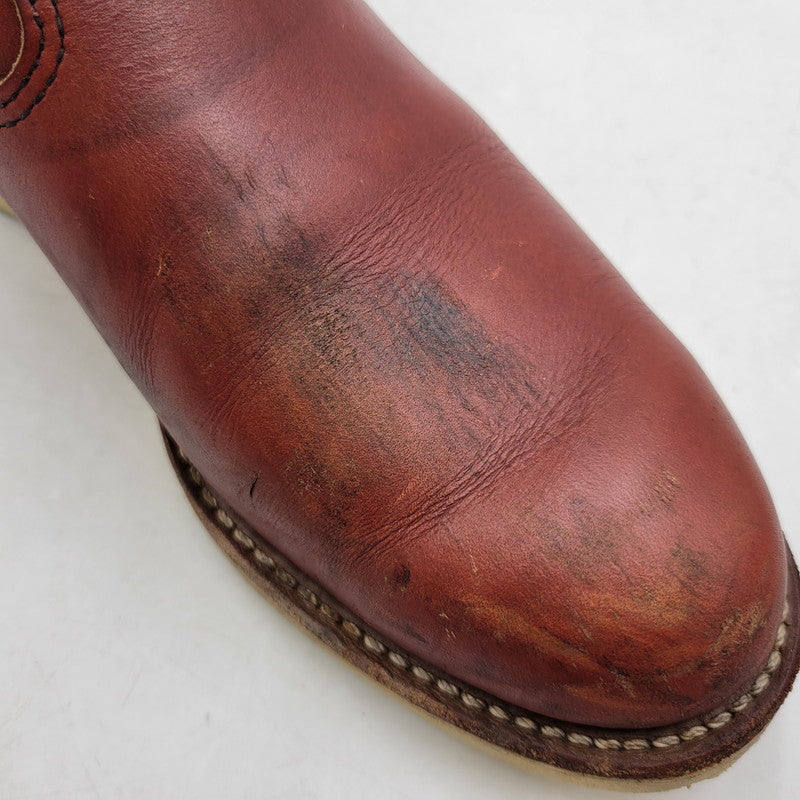 【中古品】【メンズ】 RED WING レッドウィング PECOS BOOTS 8866 ペコスブーツ USA製 刺繍羽タグ シューズ 靴 164-250921-as-31-izu サイズ：26.5cm カラー：レッド系 万代Net店
