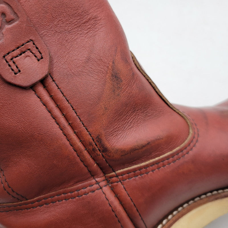 【中古品】【メンズ】 RED WING レッドウィング PECOS BOOTS 8866 ペコスブーツ USA製 刺繍羽タグ シューズ 靴 164-250921-as-31-izu サイズ：26.5cm カラー：レッド系 万代Net店