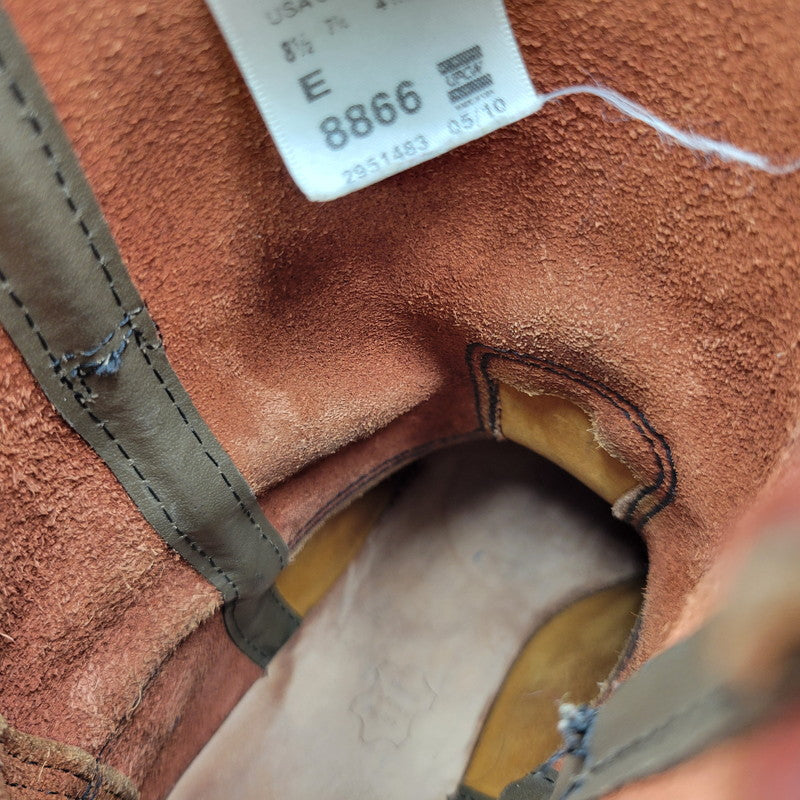 【中古品】【メンズ】 RED WING レッドウィング PECOS BOOTS 8866 ペコスブーツ USA製 刺繍羽タグ シューズ 靴 164-250921-as-31-izu サイズ：26.5cm カラー：レッド系 万代Net店